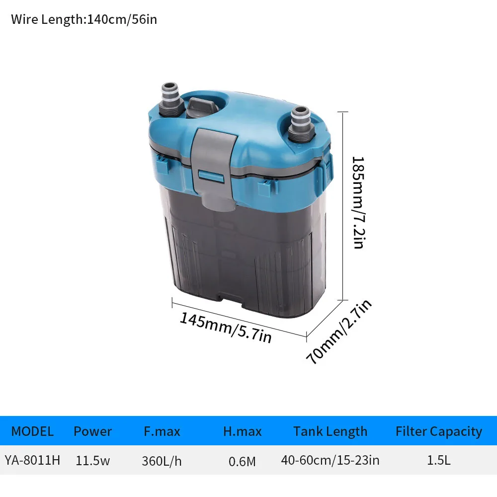 Cross Border External Filter Fish tank Filter Bucket Aquarium Wall Mounted YA Series ultra Quiet Circulating Water Pump