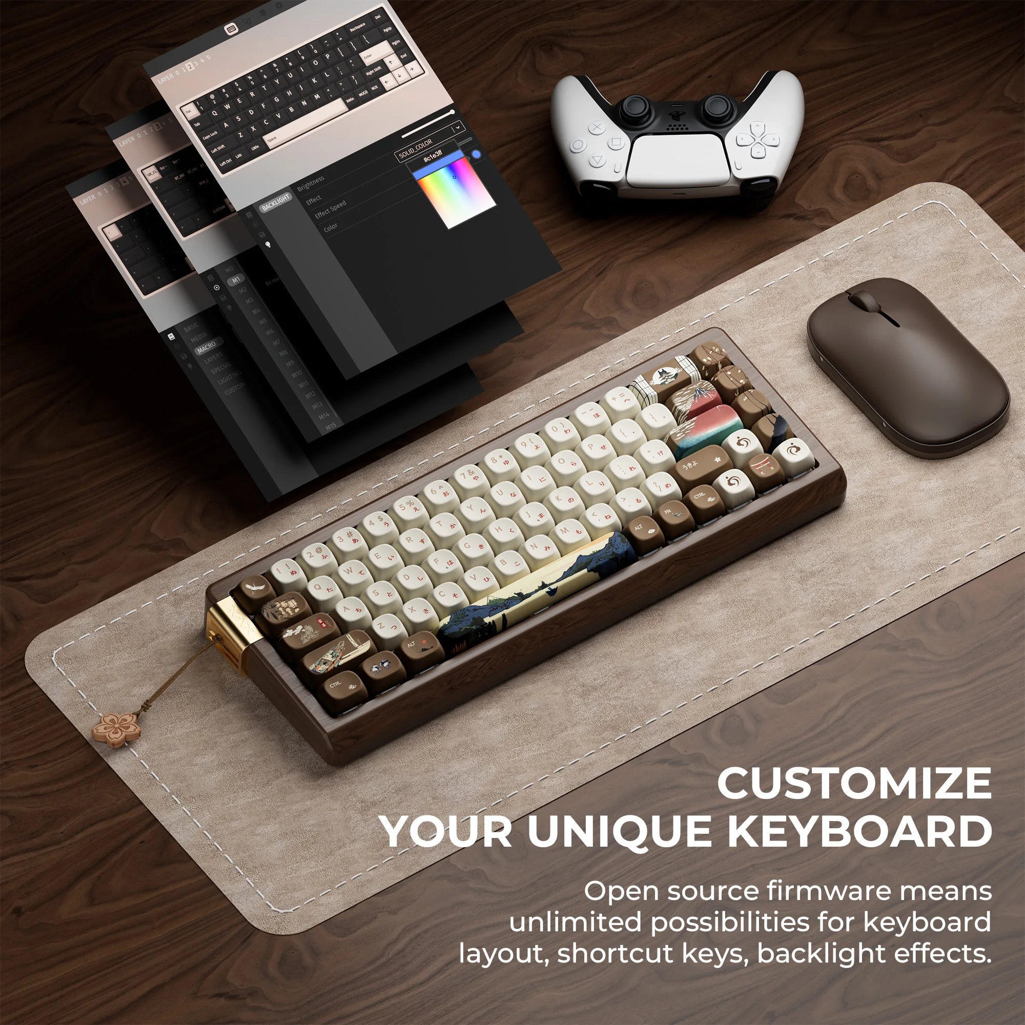 むぅ XVX MU68 Mechanical Keyboard - Fujiwave Theme RGB Backlit