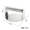 One-piece round hamburger press