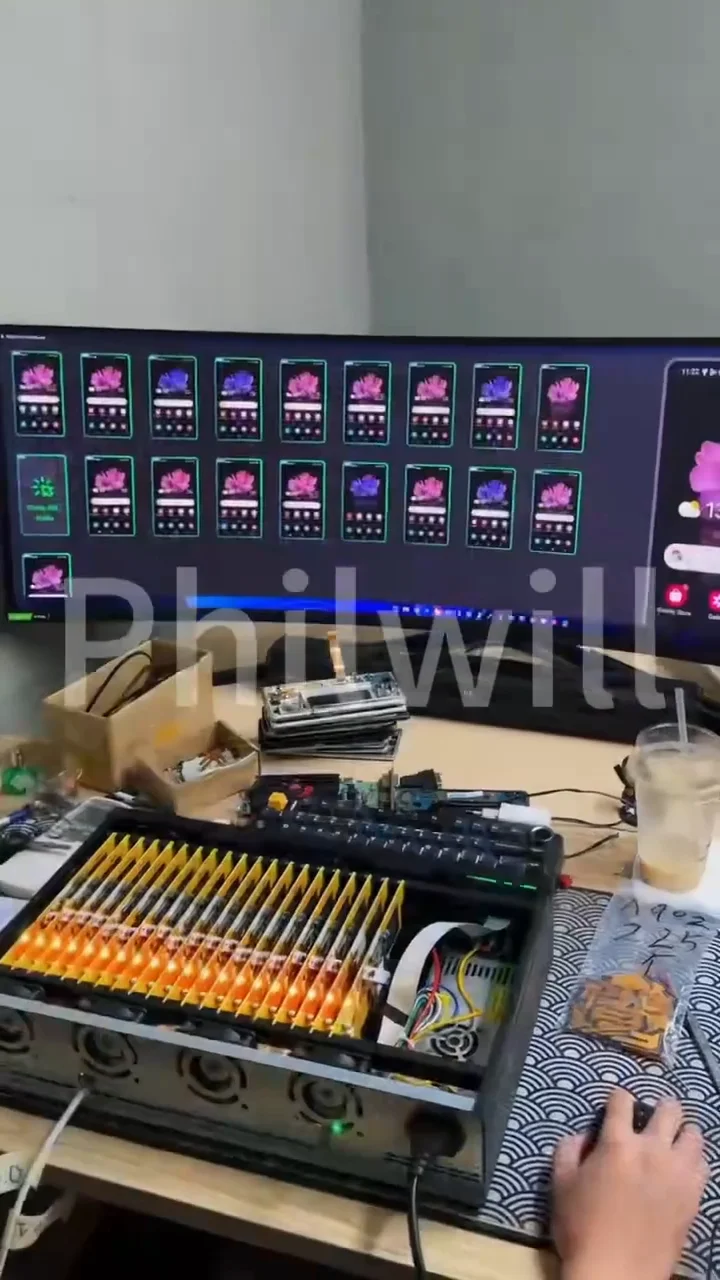 Android Box Phone Farm - 128 PCS Smartphone Control Equipment