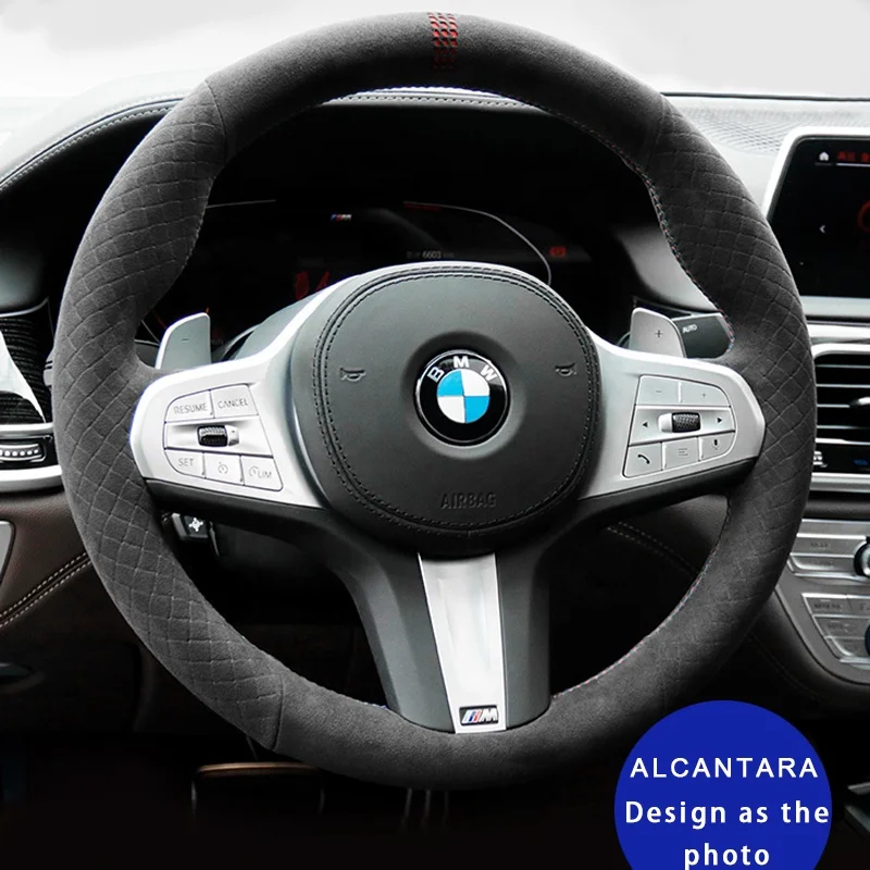 Alcantara Steering Wheel Cover for BMW G20 G21 F40 F44 G22 G23 G26