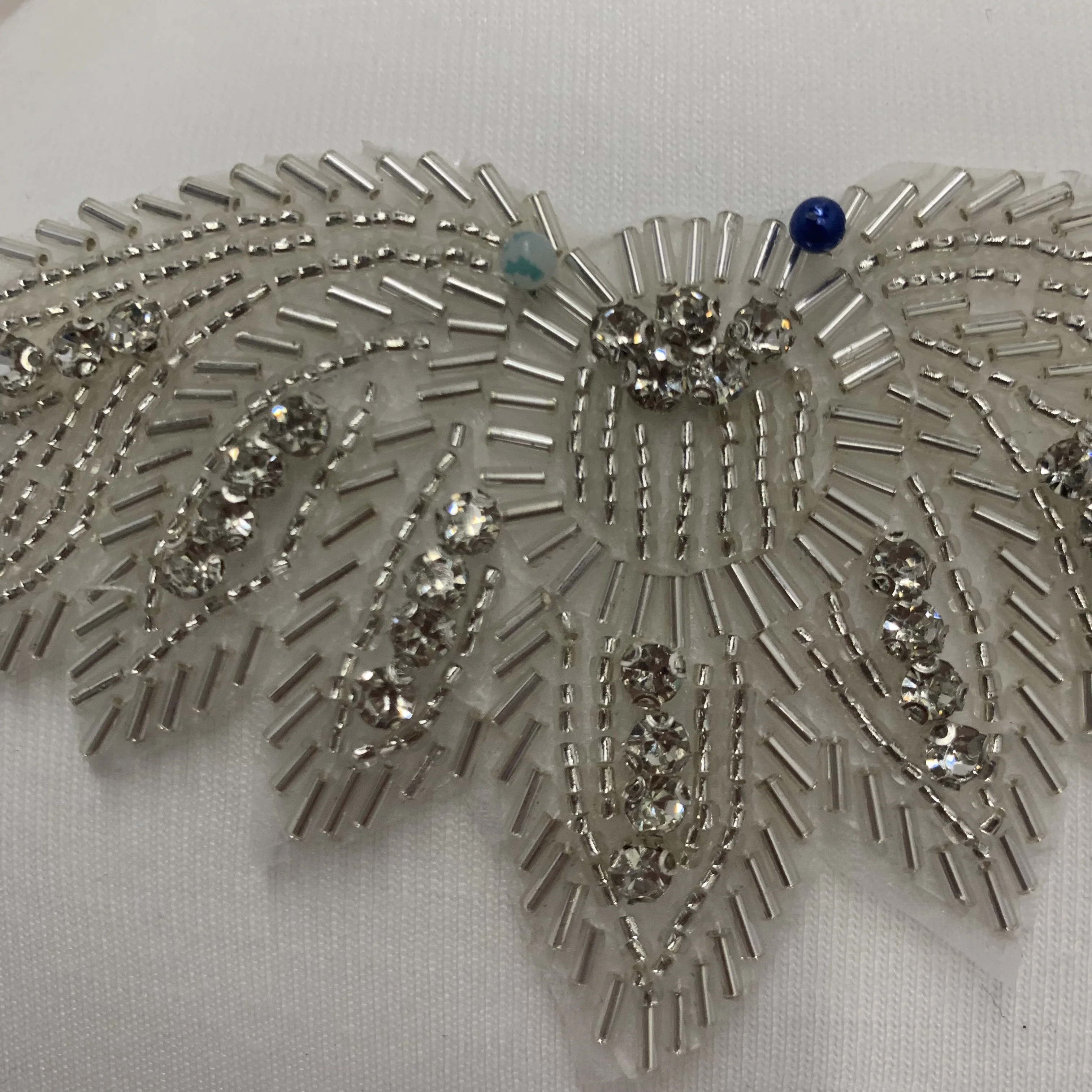 Wholesale Sewing Rose Gold Beaded Rhinestone Crystal Bridal Dress