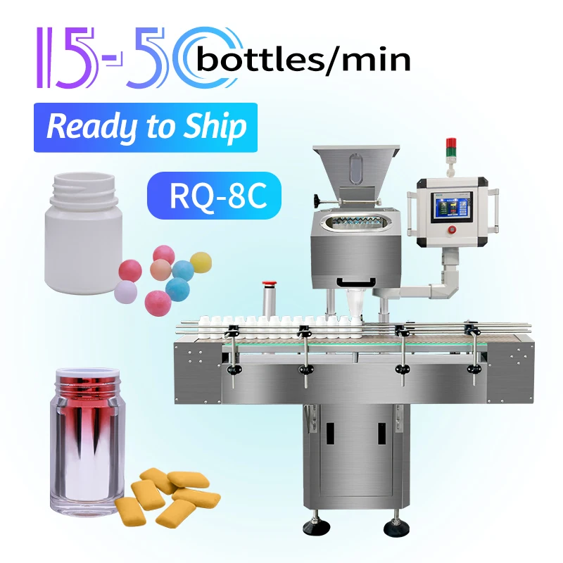 8 Lane Electric Automatic Capsule Tablet Counter 8 Channel Bottling Capsule Tablet Counting Machine