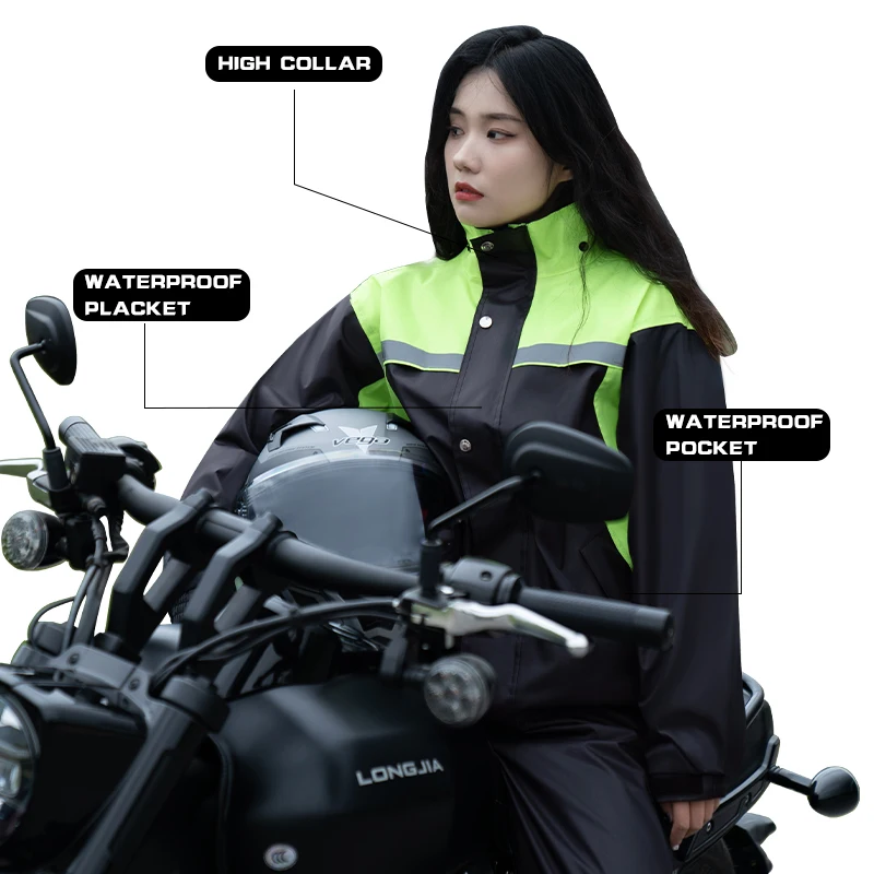 Multicolored for Long-Term Outdoor Work Cycling rain coat and Travel Waterproof raincoat