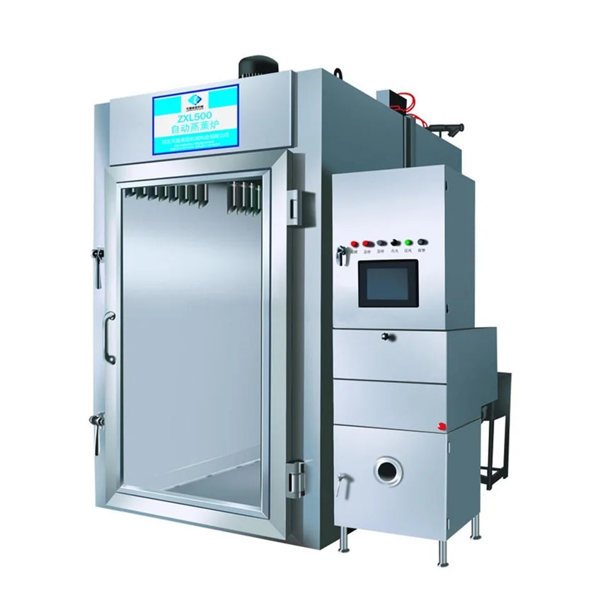 Commercial Automatic Smokehouse Steam Heated Cooking Drying Smoking Machine