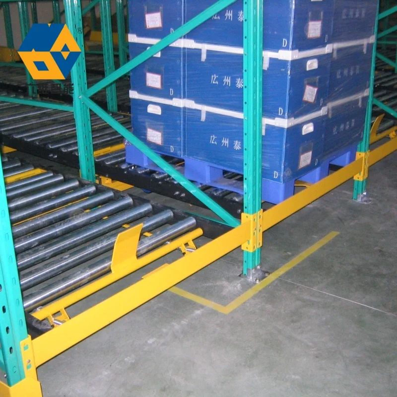 Heavy Duty Gravity Flow Pallet Racking FIFO Steel Warehouse Gravity Roller Shelf Shelving Storage System Pallet Rack