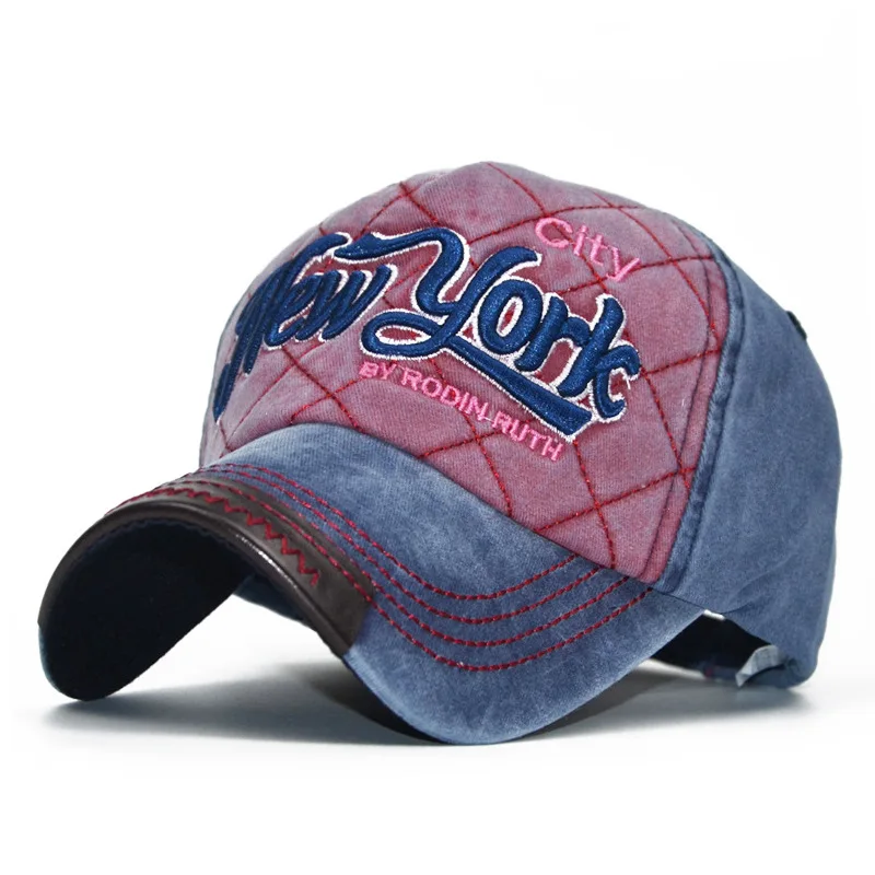 Letter Embroidery Denim Made Old Washed Cotton Spring and Summer High Quality Stone Washed Baseball Cap