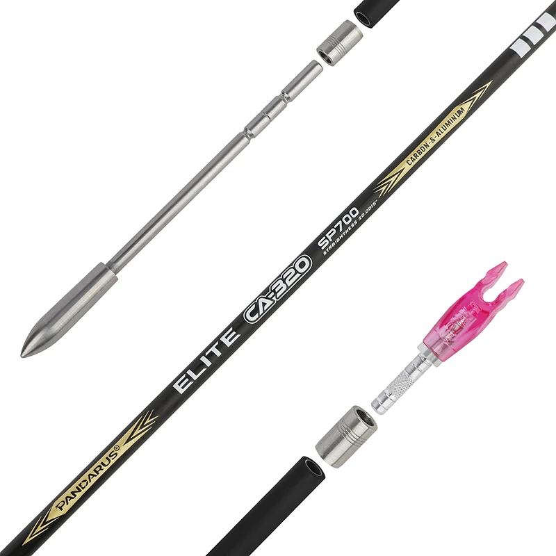 Flèches D'arbalète En Carbone - 12 Pièces Spine 350 Pour Chasse Et Tir