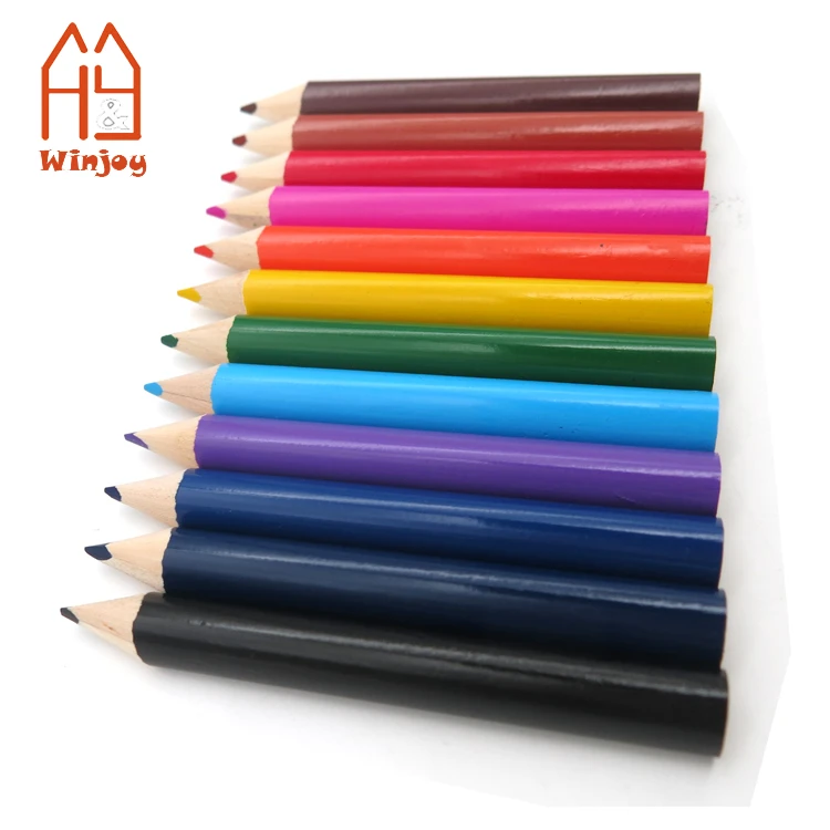 Short Fat Colored Pencils for Kids - 10 Triangle Jumbo Color