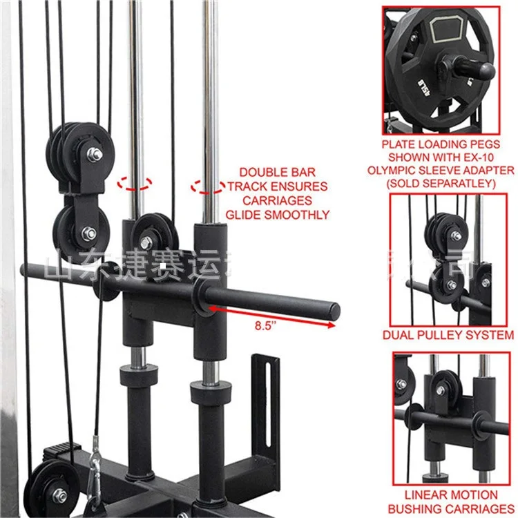 Wholesale Home Wall Mount Cable Station Dual Pulley System Multifunctional Fitness Equipment Trainer Exercise Machine Steel