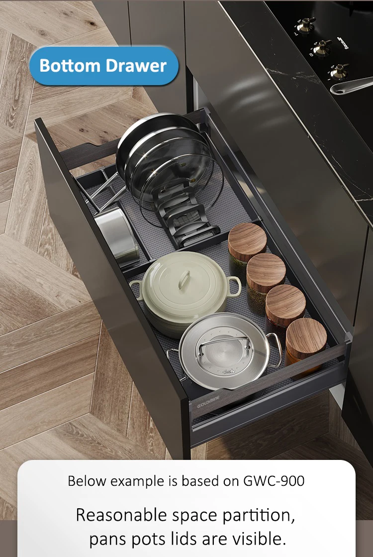 2 Tier Sliding Basket Organizer Drawer Expandable Kitchen