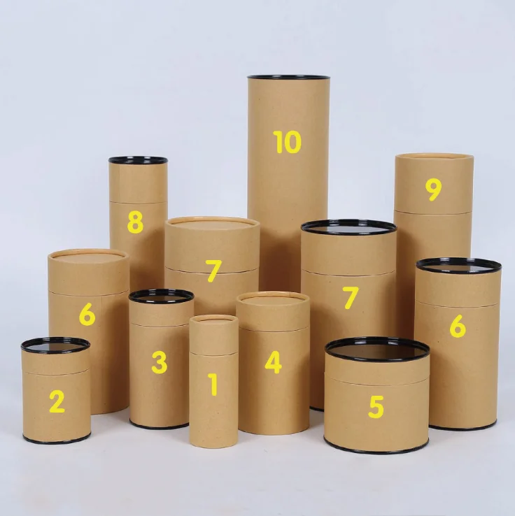 Custom Printed lipstick packaging paper box eco friendly cosmetic containers kraft cardboard paper cans shipping tube boxes 20ml