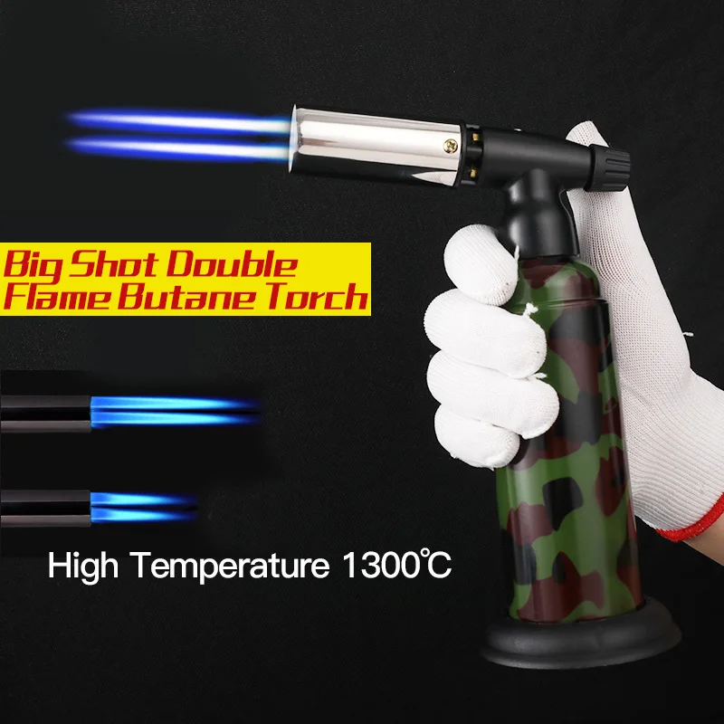 GF926 Torch High End Modern Metal Jet Double Fire Flame Turbine Butane Torch Lighter
