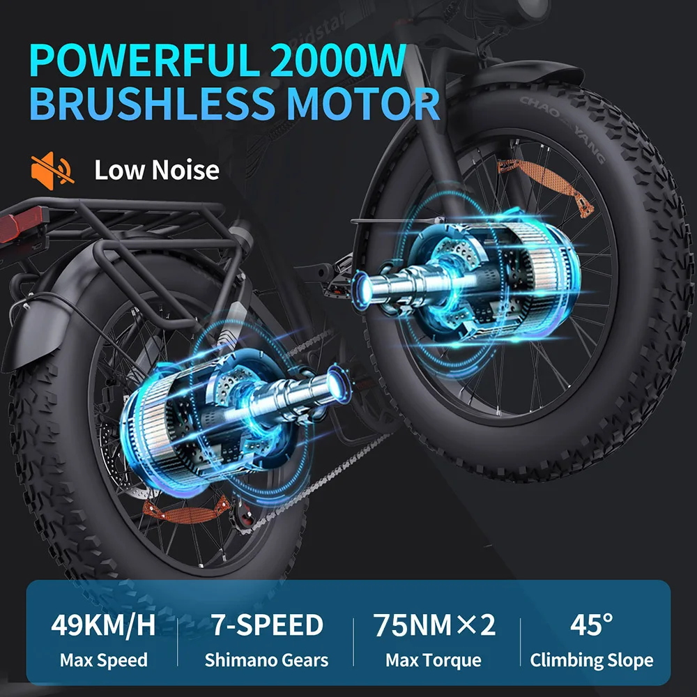 Ebike 2000W Ridstar Elektro-Faltrad 2000W 1000W Faltbare Langstrecken 2000W Fat Tire E Bike Drops hipping Kostenloser Versand It