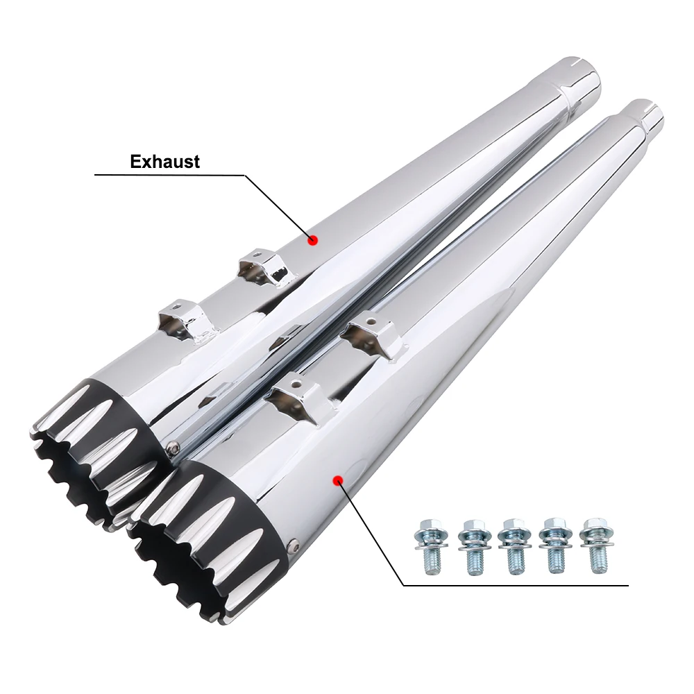 JFG 2017-UP универсальная выхлопная труба с двойным выходом для туристических моделей бакеров комодов ROAD KING ELECTRA GLIDE