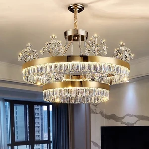 Luxury Living Room Pendant Light Household Crystal Lamp Bedroom Lamp Crystal Chandelier
