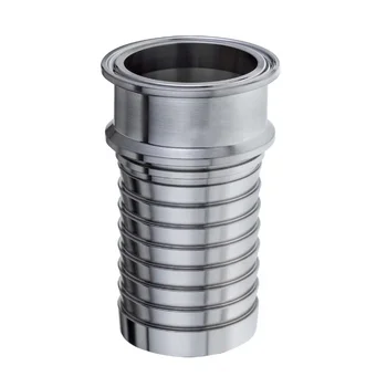 High Precision Machining	2-1/2" Tri-Clamp x 2-1/2" Hose Stainless Steel Sanitary Crimp Fitting