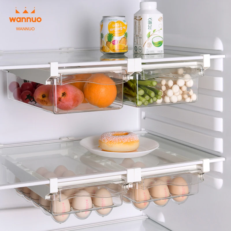 Wannuo Refrigerator Organizer Hanging Refrigerator Food Storage Drawer Fresh-Keeping Food Container With Efficient Use Of Space