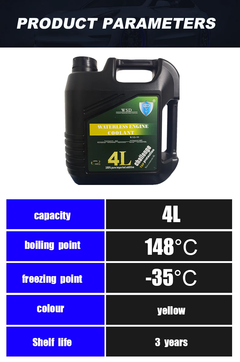 Antifreezing 35 Degrees Celsius Coolant Engine Protection Applicable