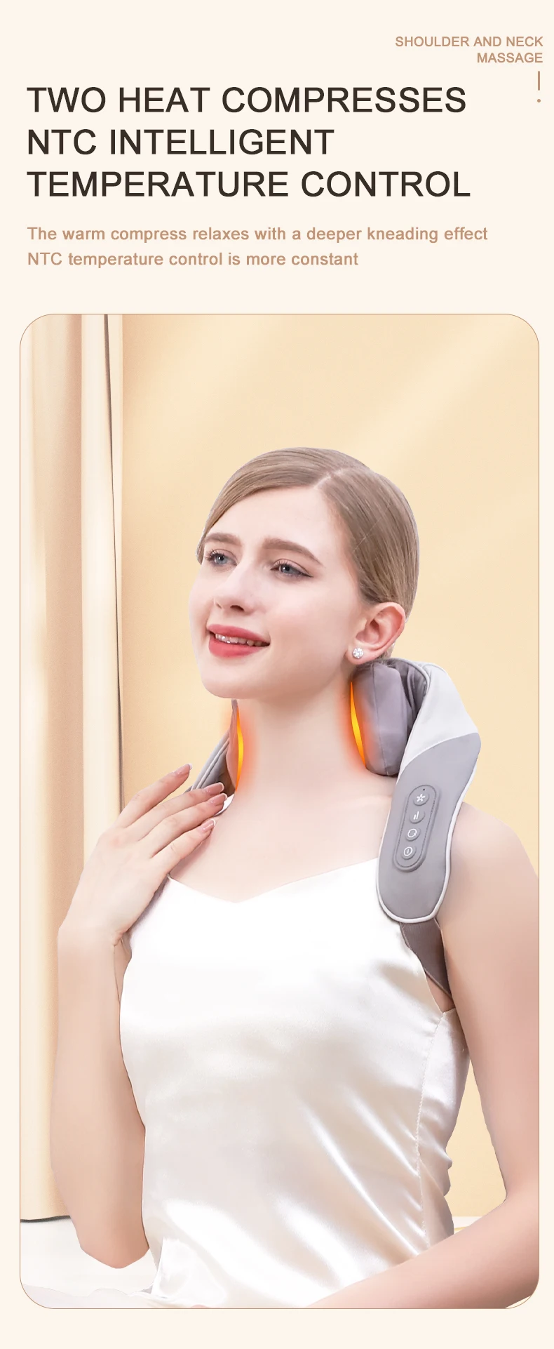 1pc Multifunctional Neck Massager With Trapezius Heating Pad