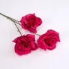 Rosa Diamante de 3 Cabezas [Rojo Rosa] (Sin Hojas)