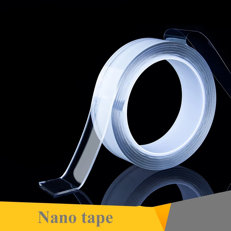 Multifunctional Double Sided Transparent Reusable Adhesive Nano Tape
