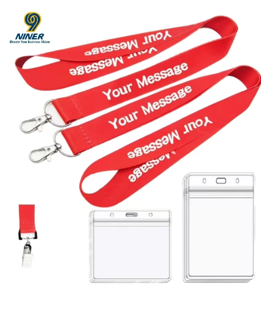 Customised Promotional Silk Screen Printing ID Card Holder Neck Lanyards Custom Logo Anime Polyester