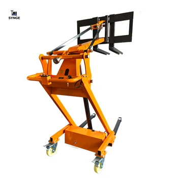 SYNGE Vehicle Foldable 500kg Electric Curved Arm Hydraulic Forklift Elevated Lifting Stacker