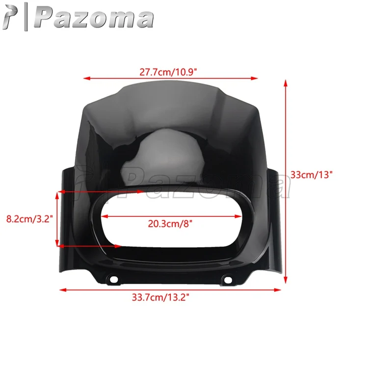 YHMTIVTU Masque De Carénage De Phare Avant De Moto Pour Harley M8 Softail Fat Bob FXFB FXFBS 2018-2023 Noir Brillant