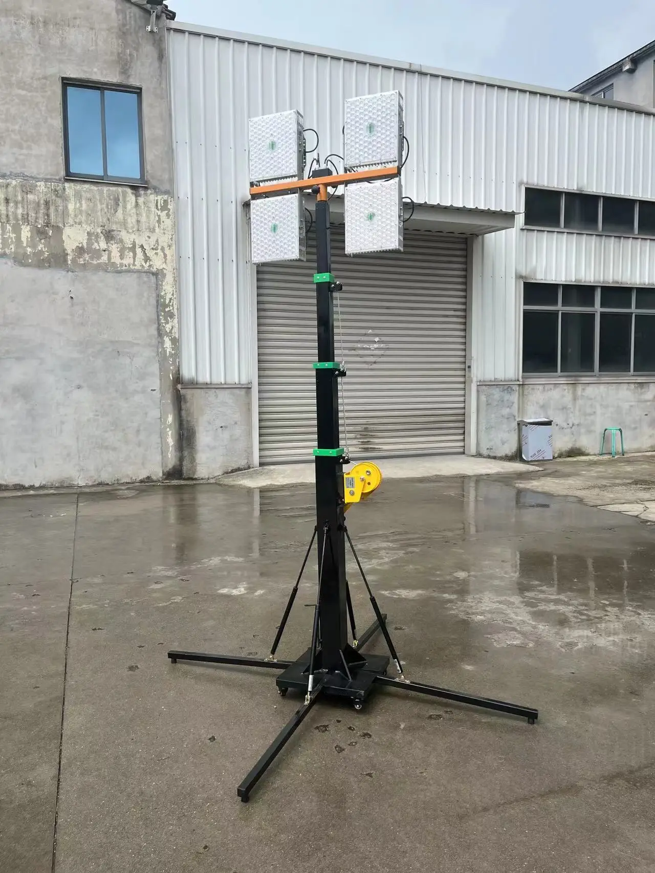 30' 12m Telescoping Mast With Retractable Supporting Base Push Up Pole ...