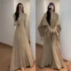 Khaki-half-neck long style