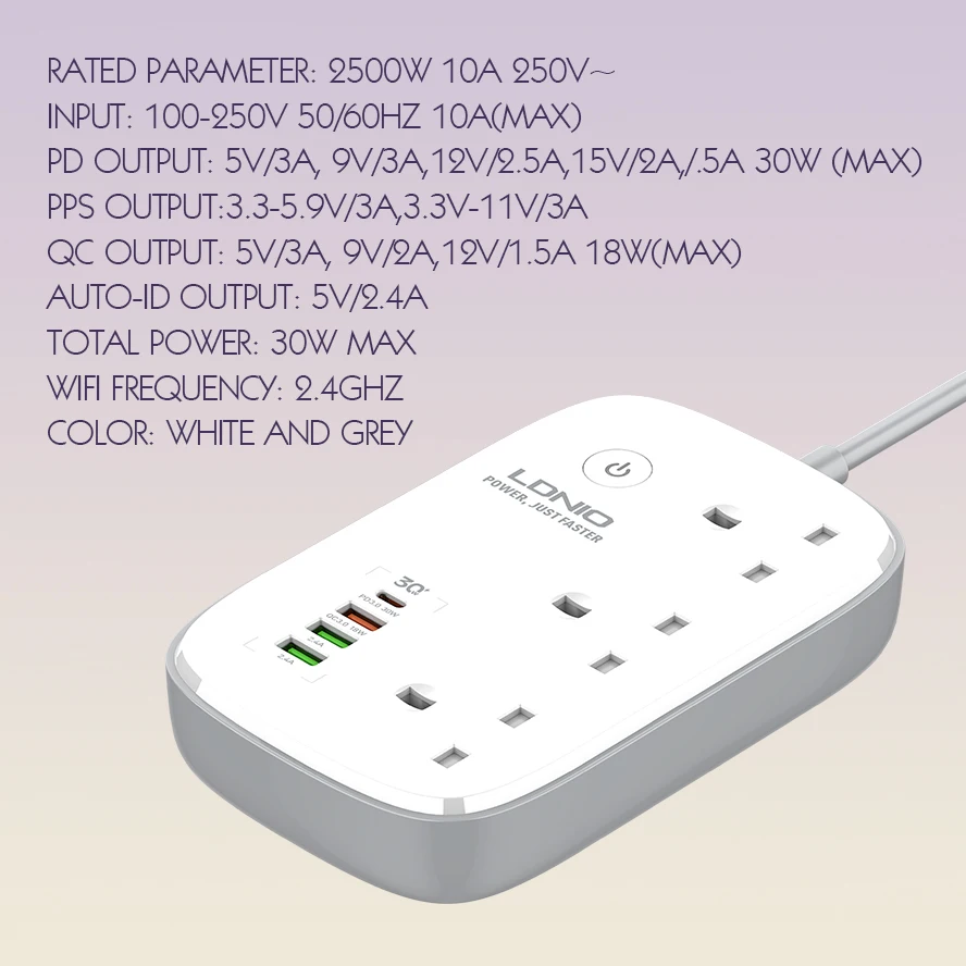 Buy Wholesale China Ldnio Scw3451 Wifi Power Socket Tuya App Remote Control  Wireless Smart Power Socket Pd & Qc Wireless Power Strip & Wifi Power Strip  at USD 11.97