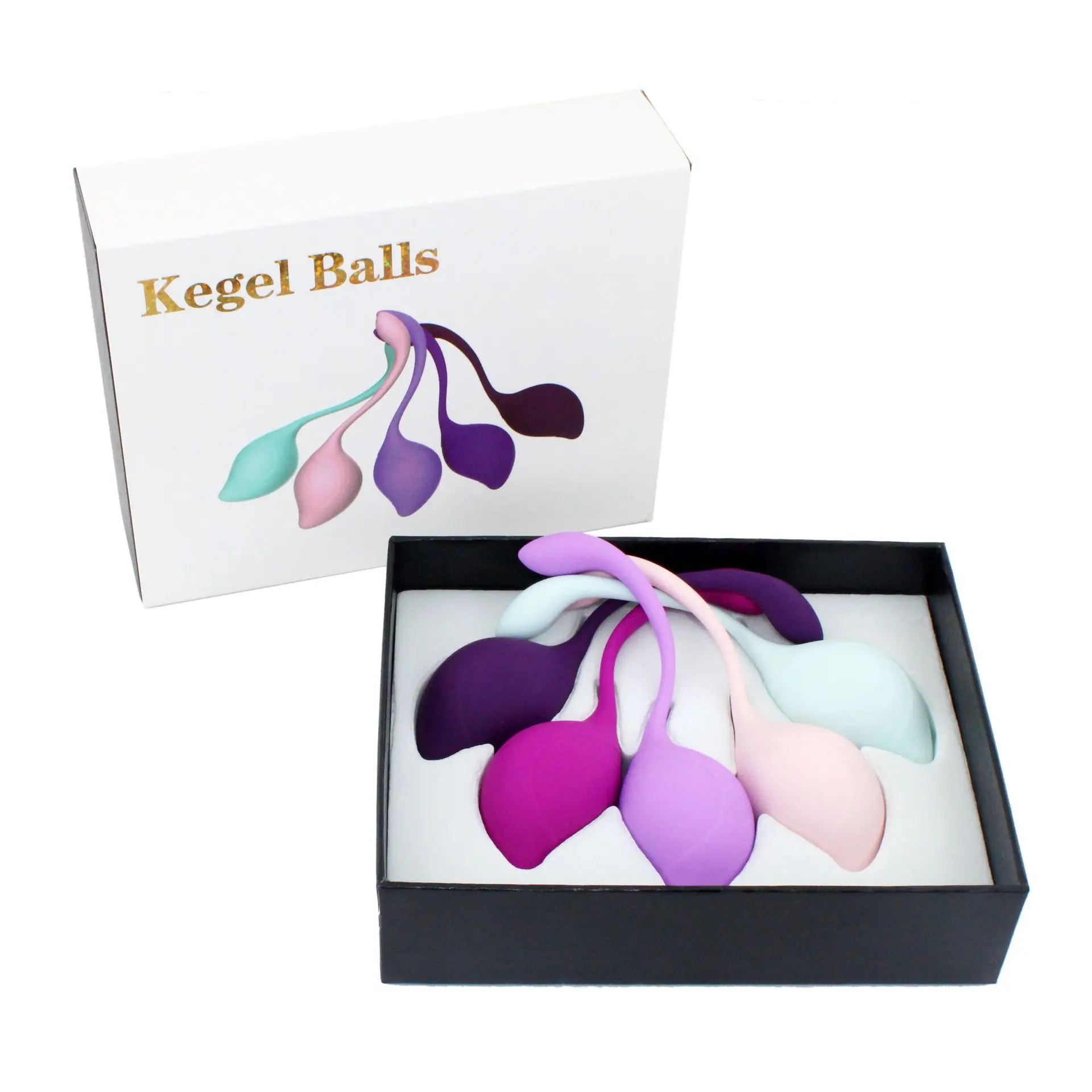Intergrated Molding Easy to Enter Fit Women Private Structure Female Masturbation 5 Sets Kegel Egg Shape Exercise Ball