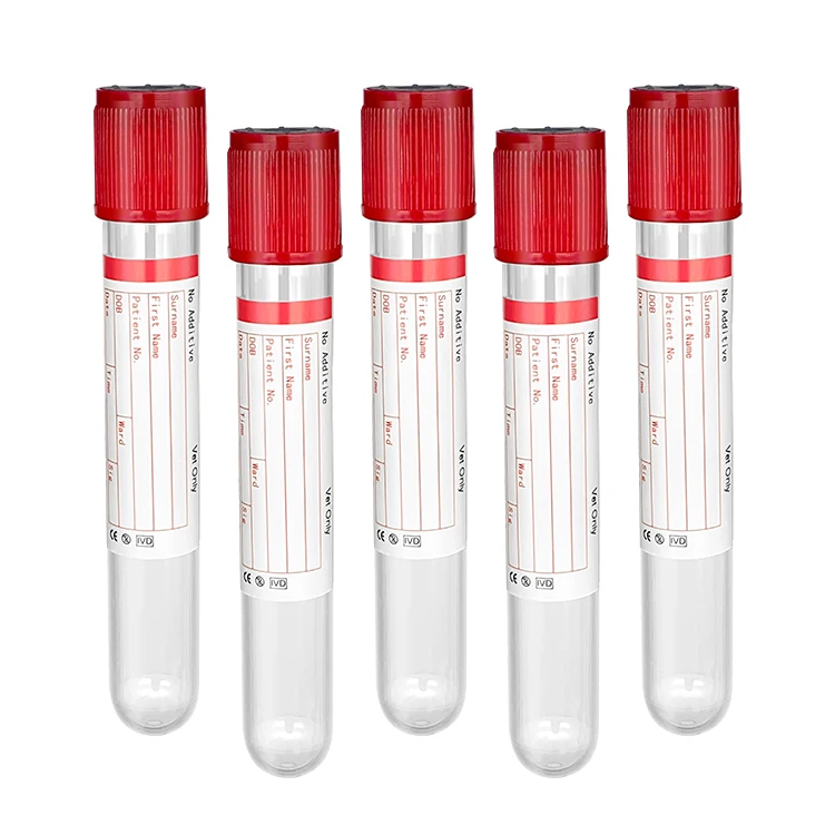 Medical Disposable Vacuum Blood Collection Tube 16x100mm No Additive