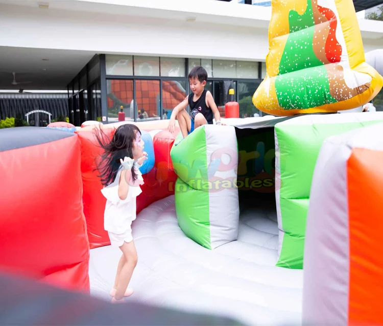 Гигантская Карнавальная игровая площадка, горка, батут, бассейн, конструкция, надувной домик для прыжков, надувная препятствия