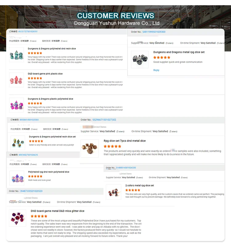 Customizable Polyhedral RPG Dice Set DND Gemstone Dice Custom Colors Board Game Accessories Custom Packing 3-5 Days Delivery