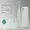 Green++ 5 Testine di Ricambio + Caricatore Wireless + Custodia da Viaggio