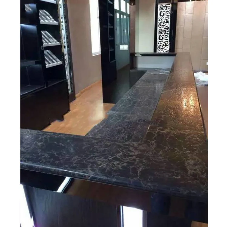 L Shape Kitchen Countertop Black Marble Desk Counter Buy L Shape Kitchen Countertop Desk Counter Product On Alibaba Com