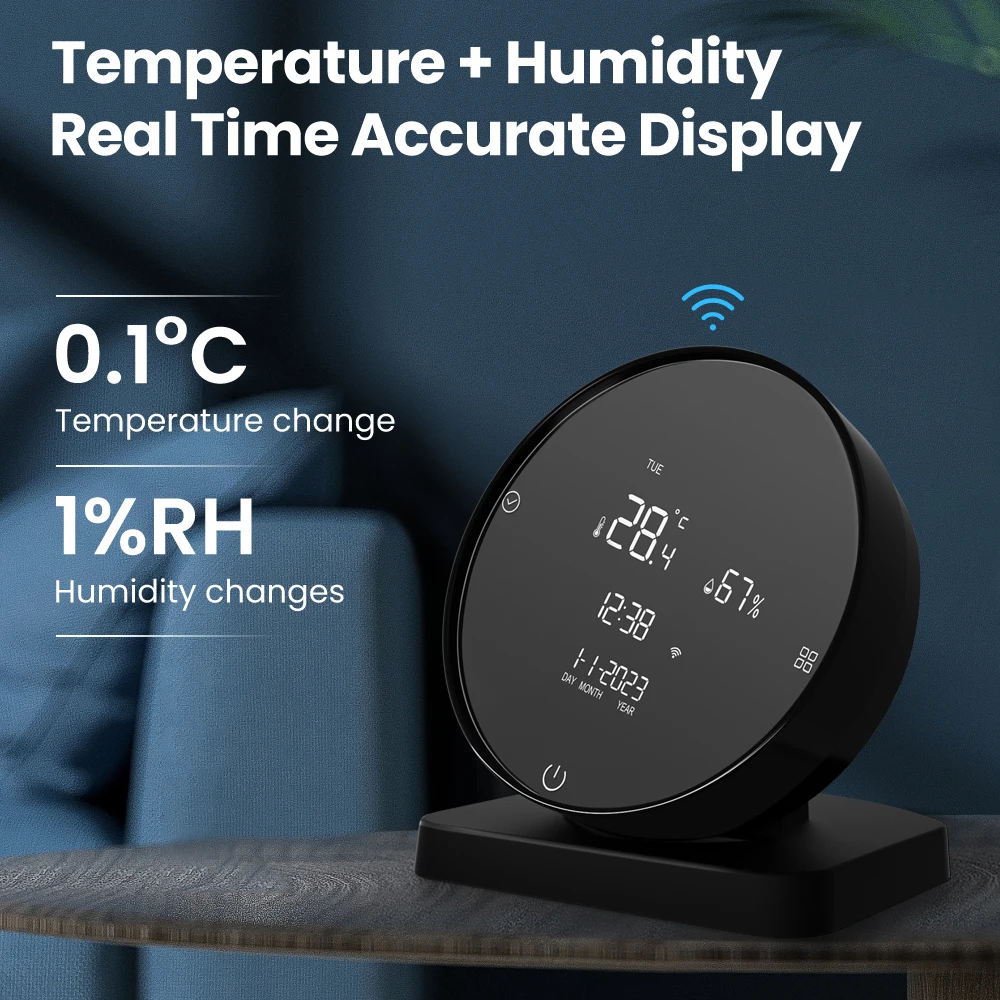 Temperature And Humidity Calibration Function Tuya Smart App Room Wifi Humidity Temperature