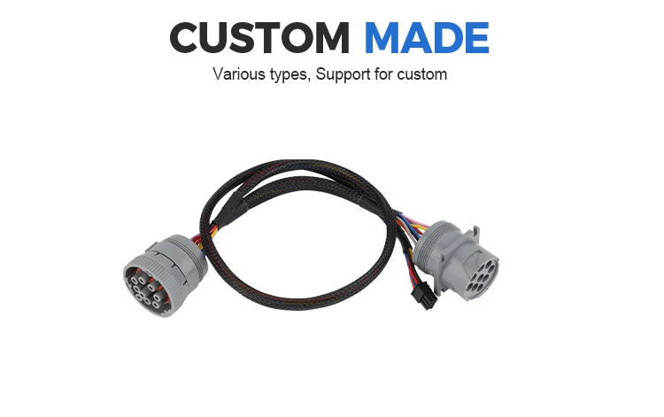 Wholesale Custom J1939 9pin Male to Female with Molex 6p Adapter for Heavy Duty Truck Splitter Y Cable details