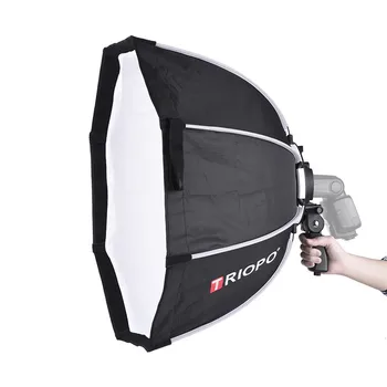 TRIOPO 65cm Umbrella Softbox Portable Outdoor Octagon for V860II TT600 TR-988 Flash Speedlite Soft Box