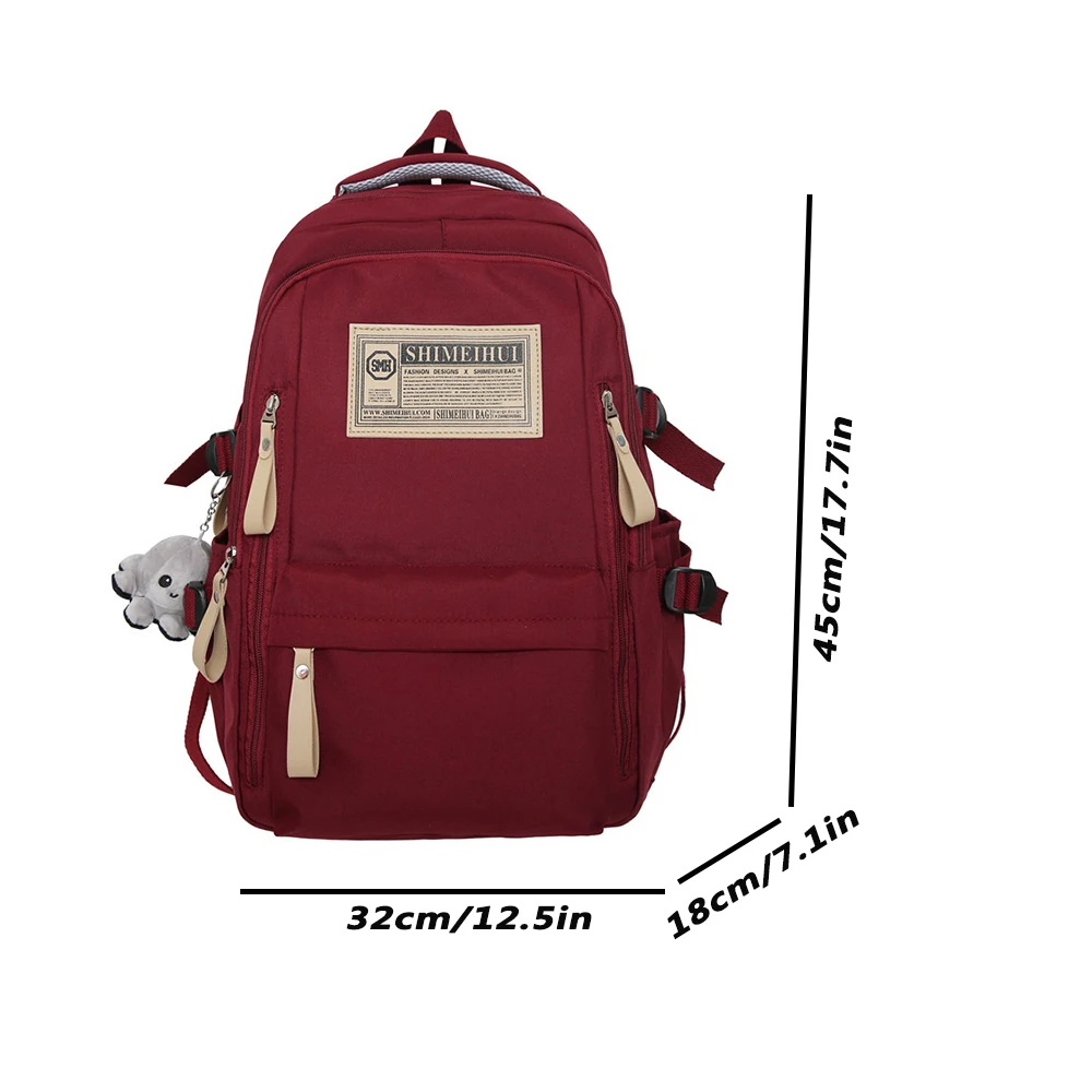 Kbw509 2023 New Shoulder Bag Men And Women College Students School Bag