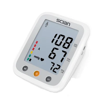 SCIAN High Accuracy Digital Blood Pressure Monitor Portable Electronic Upper Arm Sphygmomanometer With Large LCD Display