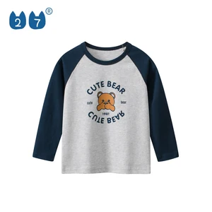 High Quality Children Long Sleeve T-Shirt Printing 100% Cotton Luxury Brand Kids Baby Boy T Shirts