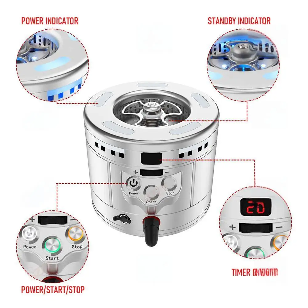Portable Making and Instant Glass Chilling Ball Maker Cup Dry Stainless Steel Ice Maker with Quick CO2 Machines for Bars