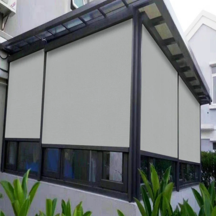 Factory Customized Smart Sunscreen PVC Roller Blind Window Shades Curtain Zip Screen