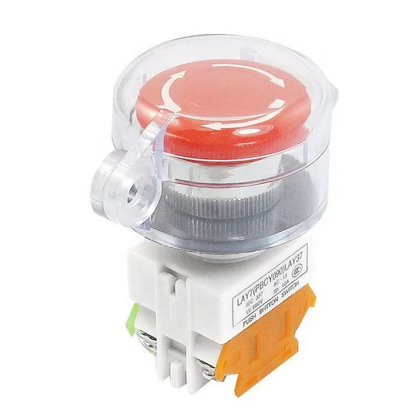 Wholesale Self Locking Contact Clear Protection Red Emergency Button Switch NO/NC From