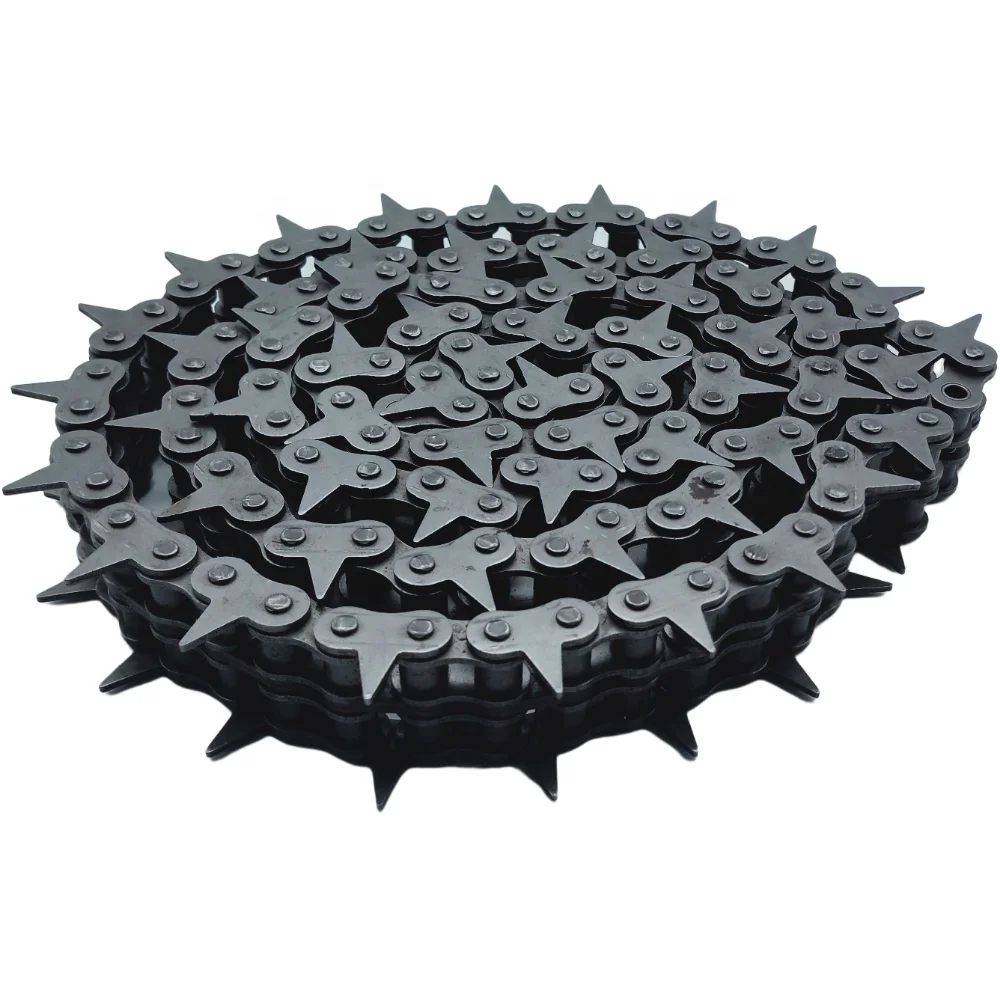 Factory Custom Agricultural 40Mn sharp Top Conveyor Roller Chain With Attachments