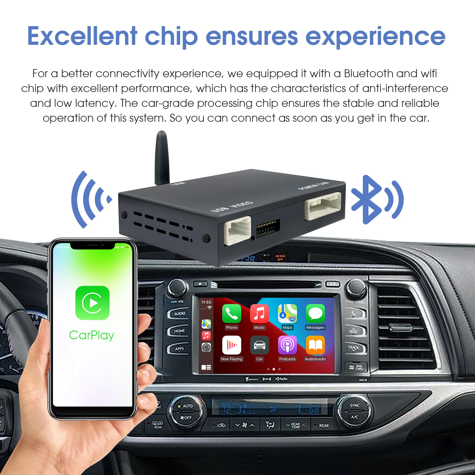 Toyota OEM Screen Upgrade Decoder Box - Carplay & Android Auto