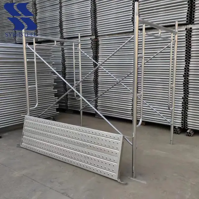 Durable H Frame Scaffolding Galvanized Finish Sturdy Design Easy Assembly Construction